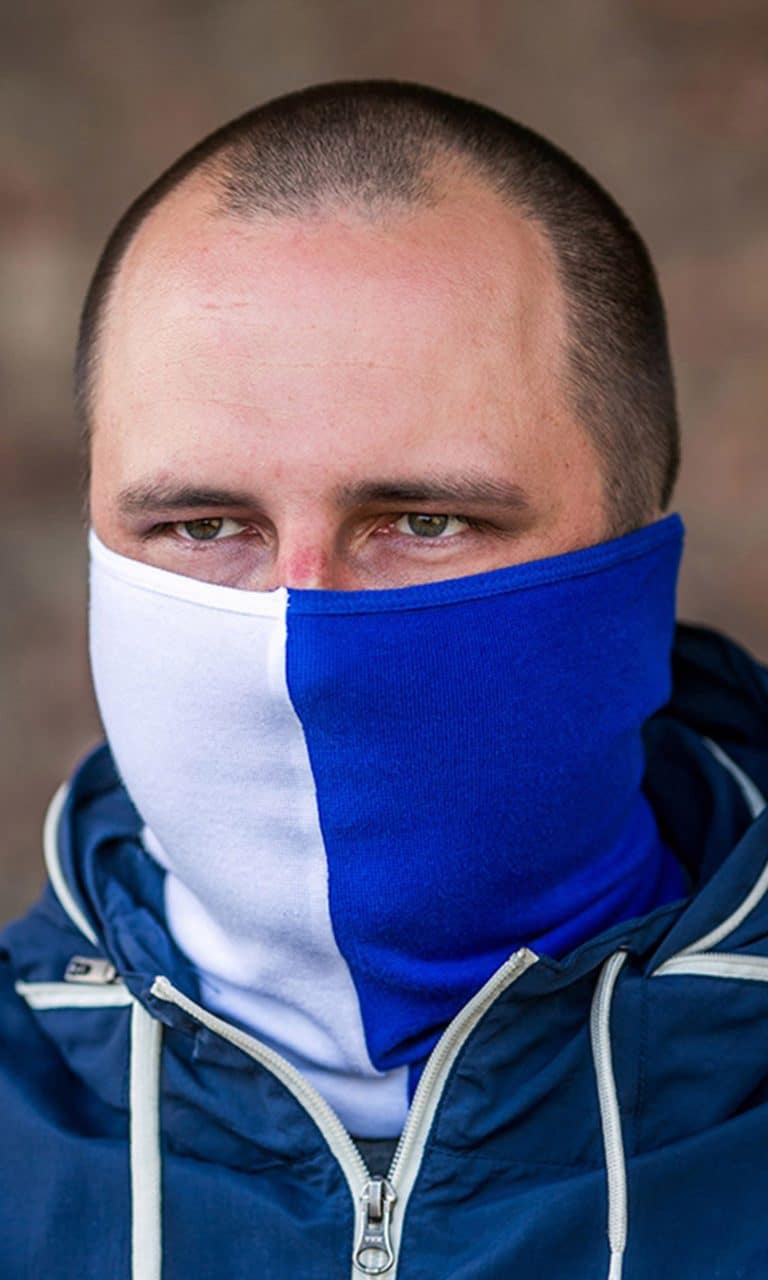 Neck Cover Weiß/Blau