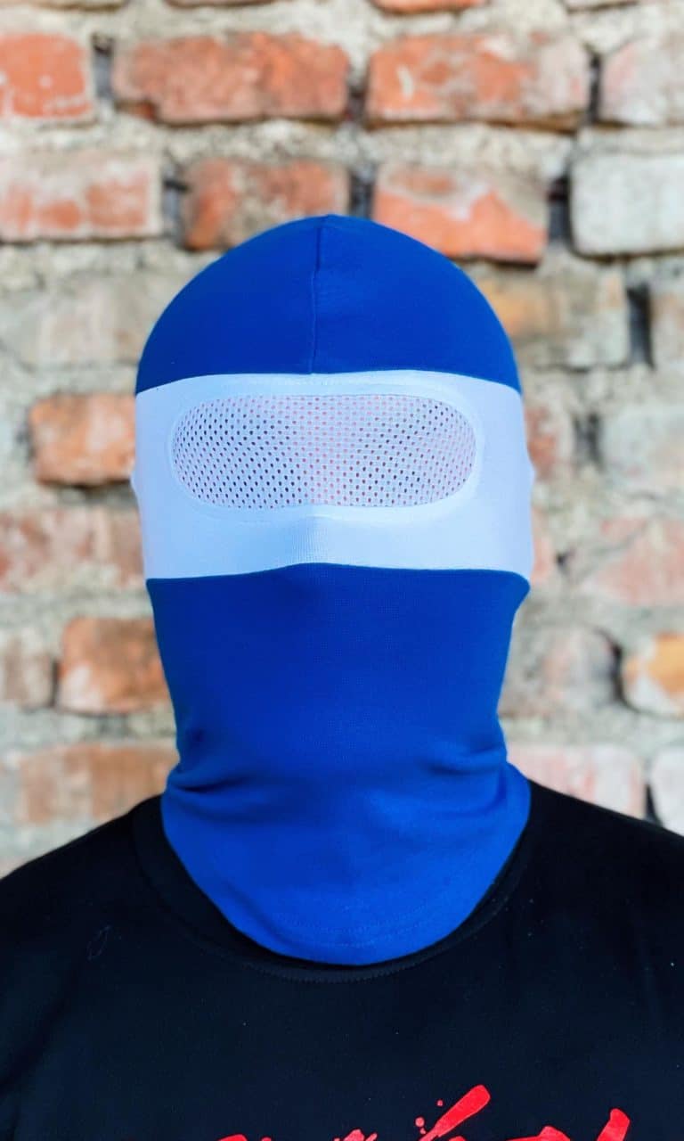 Sturmhaube NET Blau/Weiß