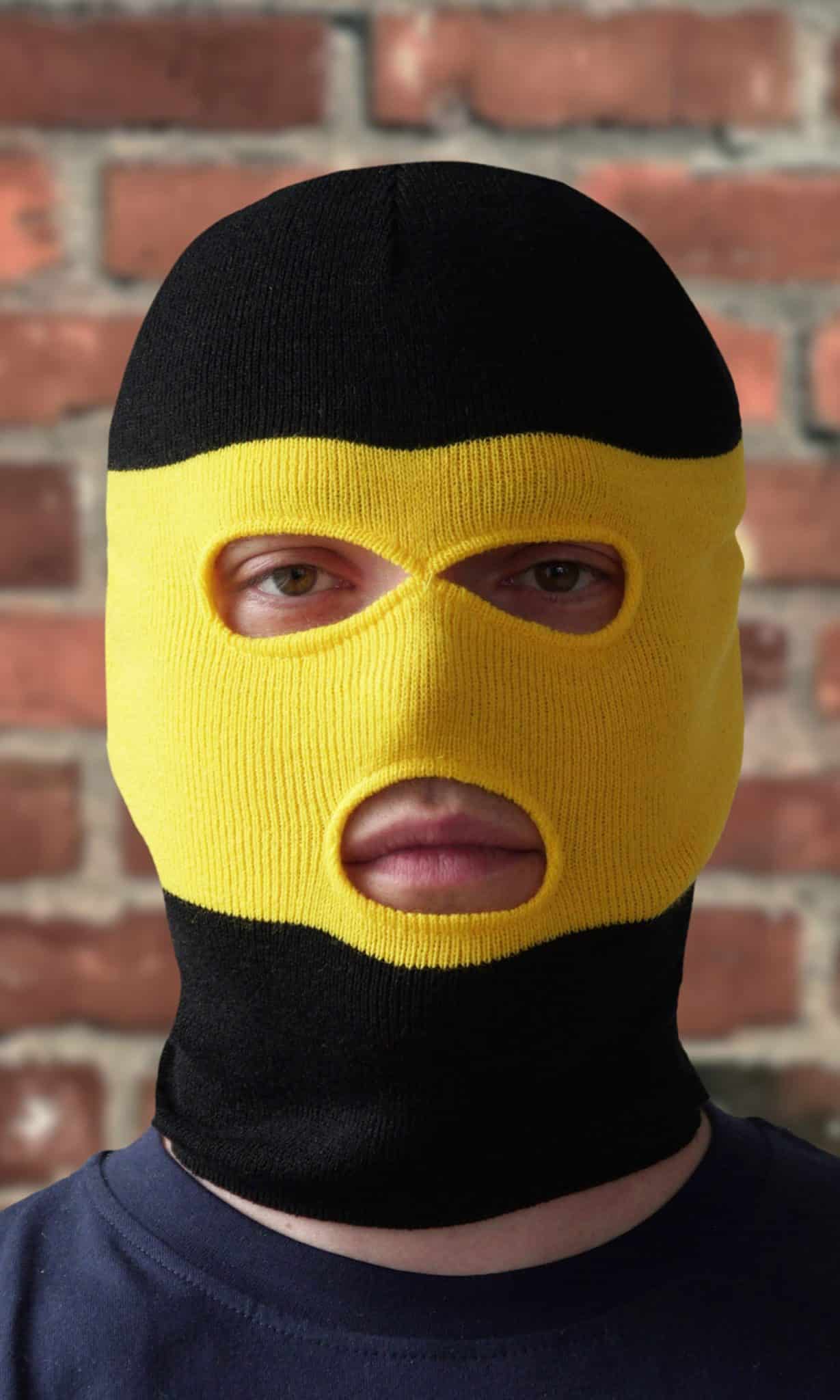 Balaclava ClassicBlack/Yellow/Black PGwear Ultras Sportswear