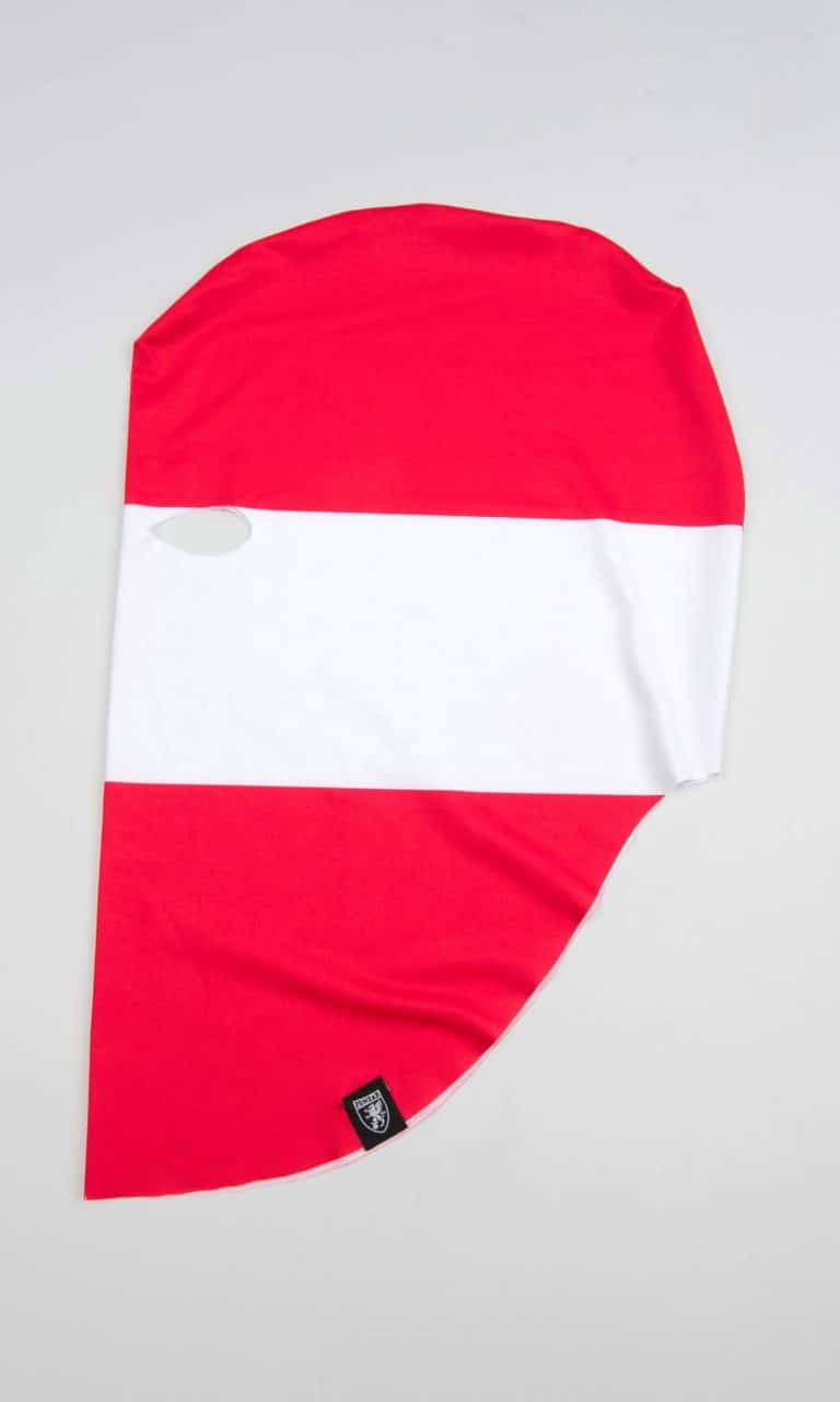 Kominiarka Poliestrowa Czerwony/Biały/Czerwony