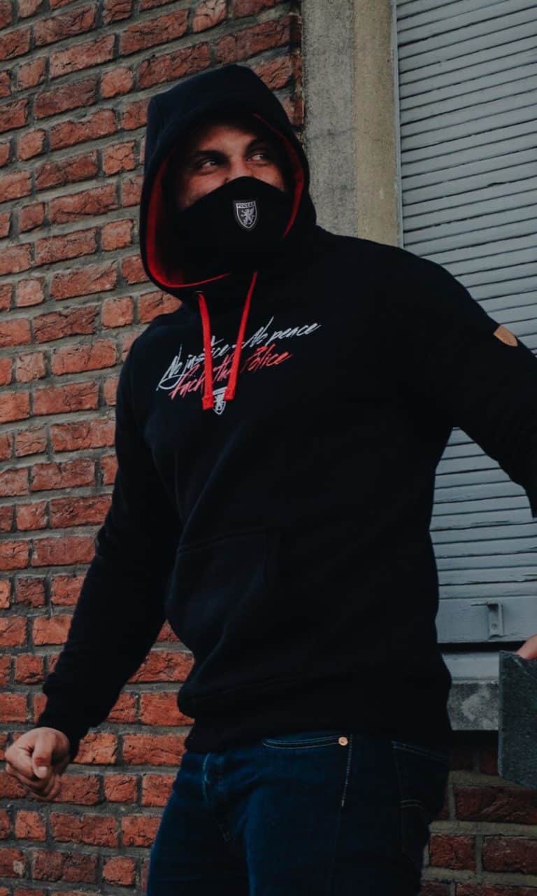 Mask Kapuzenpullover "No Justice - No Peace"