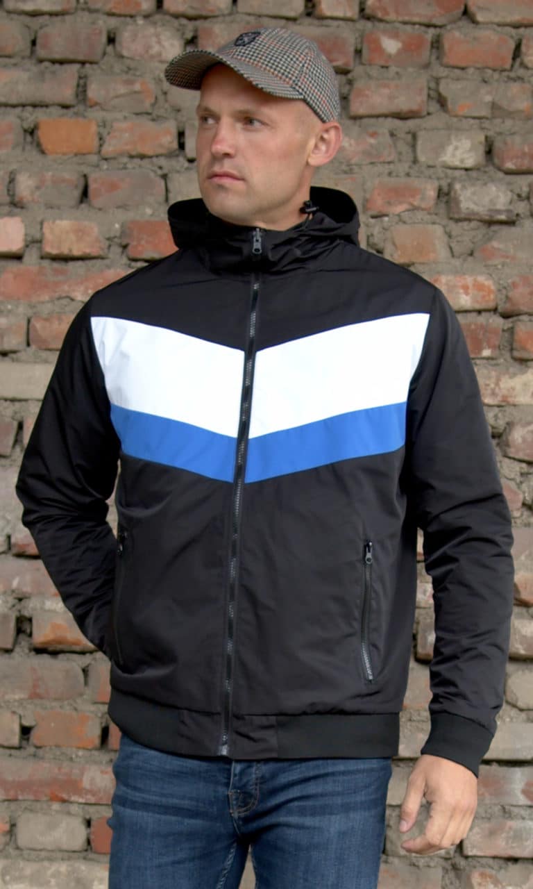 Wendejacke "Chameleon" Blau/Weiß