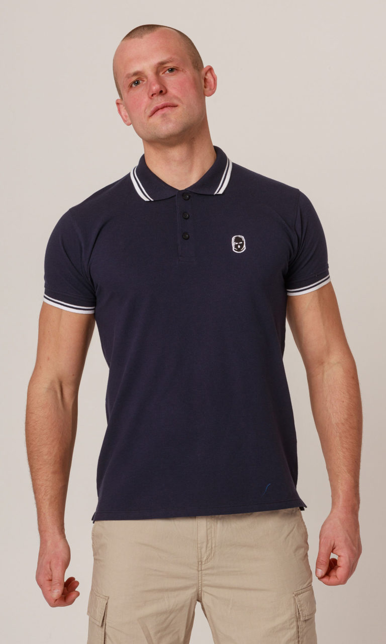 Poloshirt "Caesar" No Respect Navy