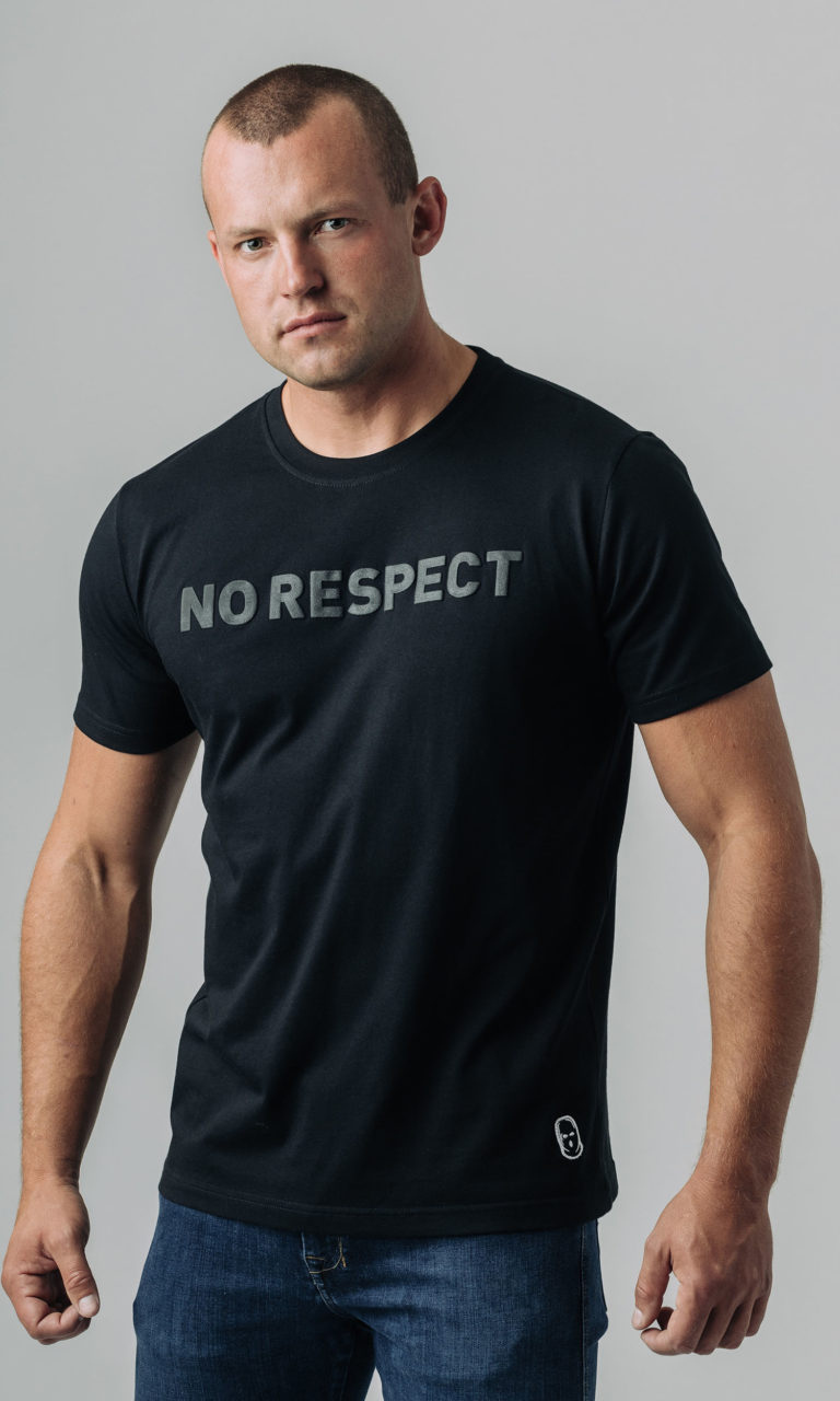 T-shirt "Slogan" No Respect Monochrome