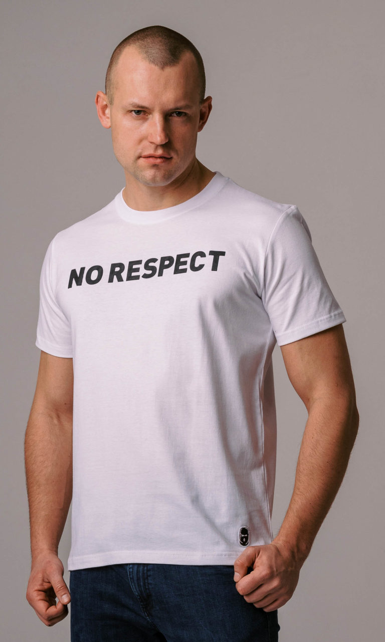 T-shirt "Slogan" No Respect White