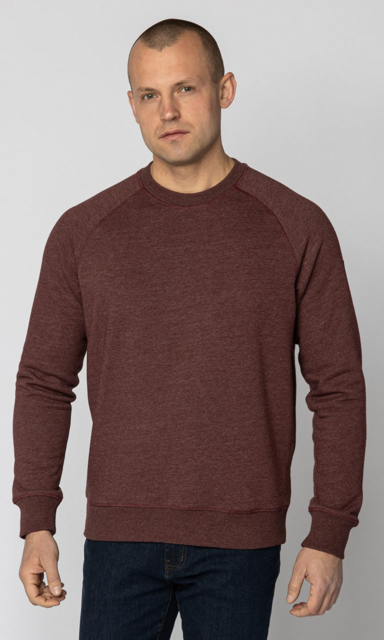 Sweatshirt "Basic Raglan" Burgundy Melange