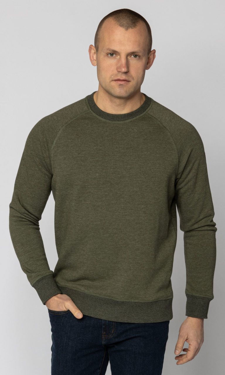 Sweatshirt "Basic Raglan" Olive Melange