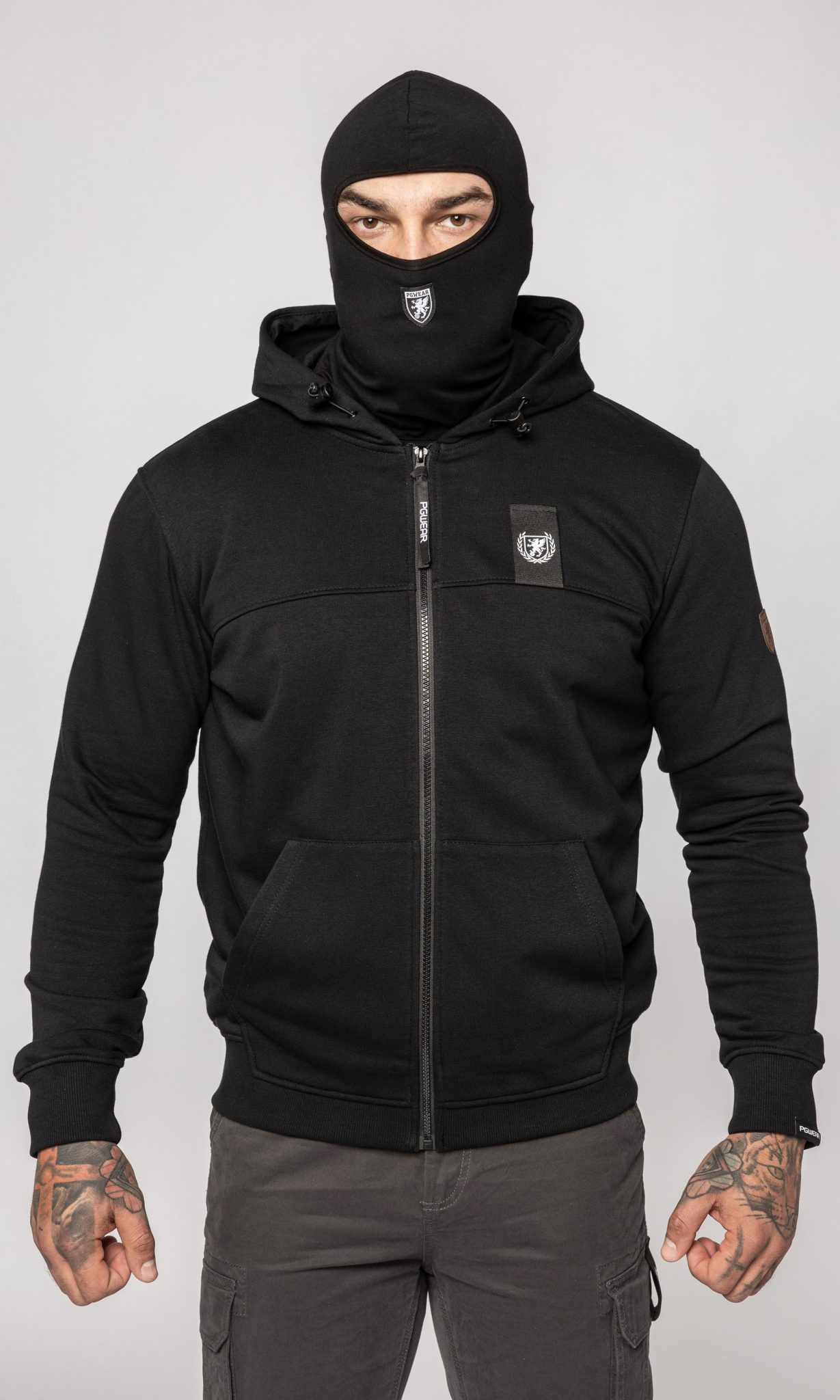 Bluza z kominiarką "Tornado" Czarna - PGwear Ultras Sportswear