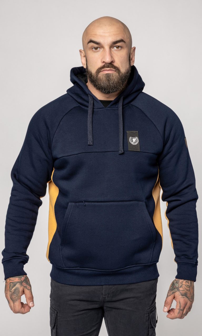 Full Face Hoodie "Rogue" Navy Mustard