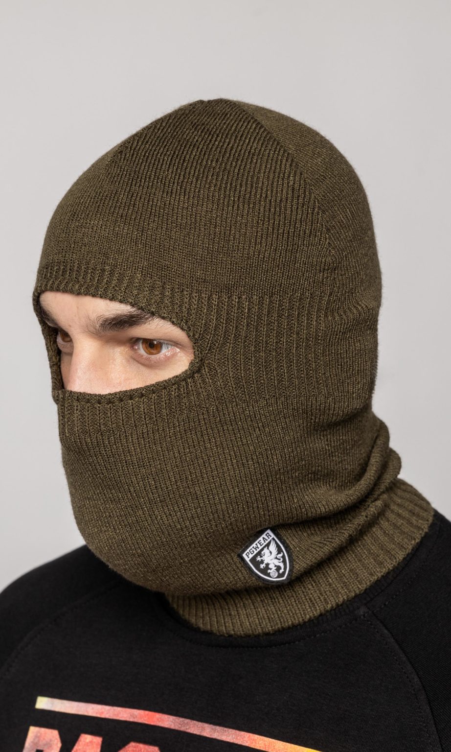 PGWEAR NO Respect Full Face Kapuzenpullover - Striker Hoodie Mit Integrierter Sturmhaube