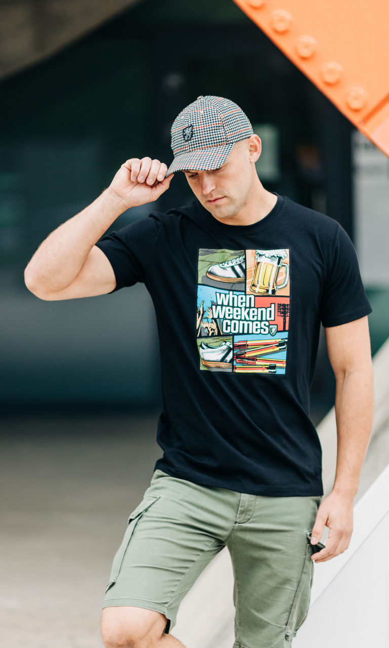 T-shirt "Weekend" Schwarz