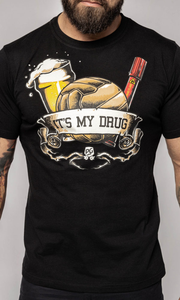 T-shirt "It's my drug" Czarny