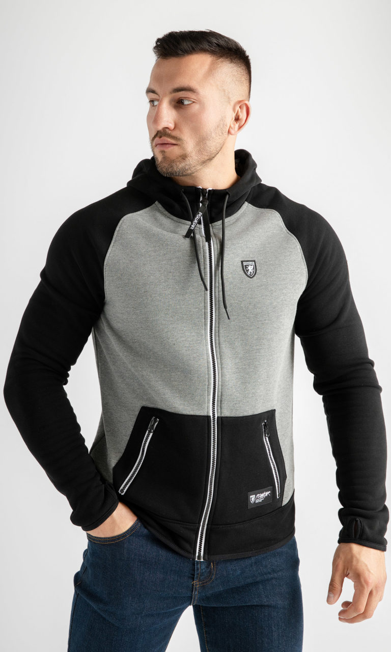 Bluza z kominiarką "Stroke" Grey/Black