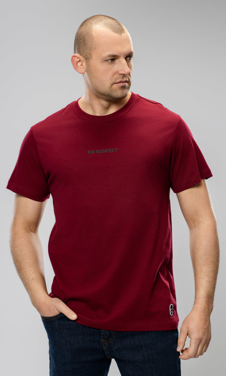 T-shirt "Cut" No Respect Burgundy