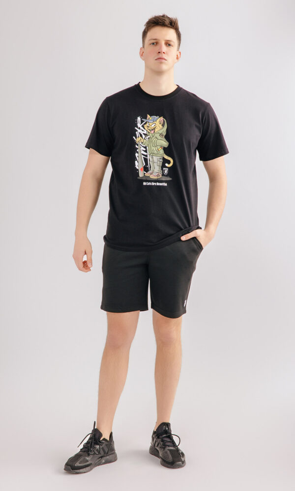 Alternative view of T-shirt "Cool Cat" Black