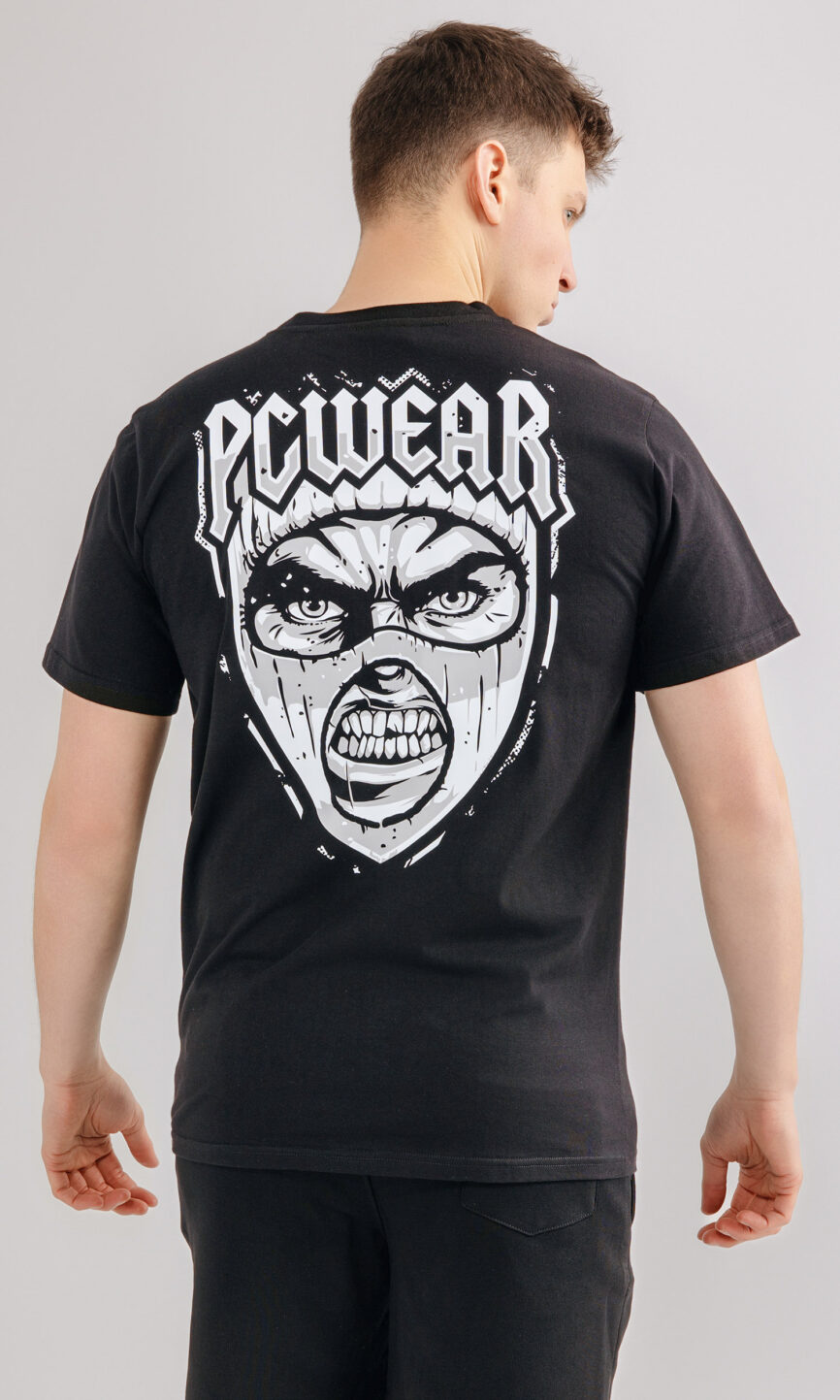 T-shirt "Angry Face" Schwarz