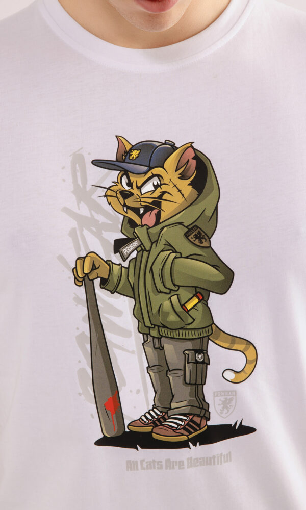Alternative view of T-shirt "Cool Cat" White