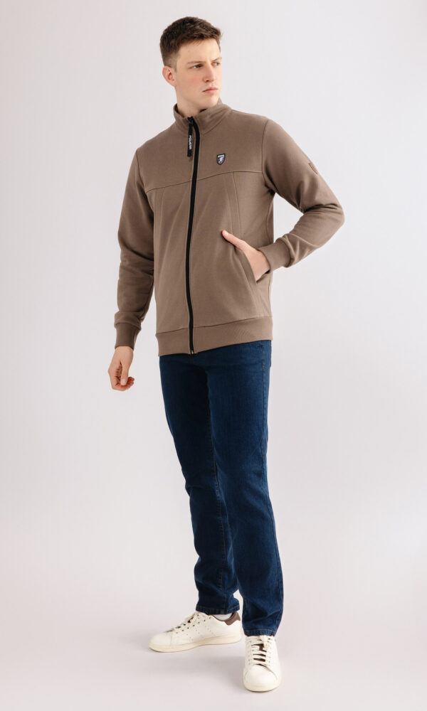 Alternative view of Sweatshirt "Collar" Brown