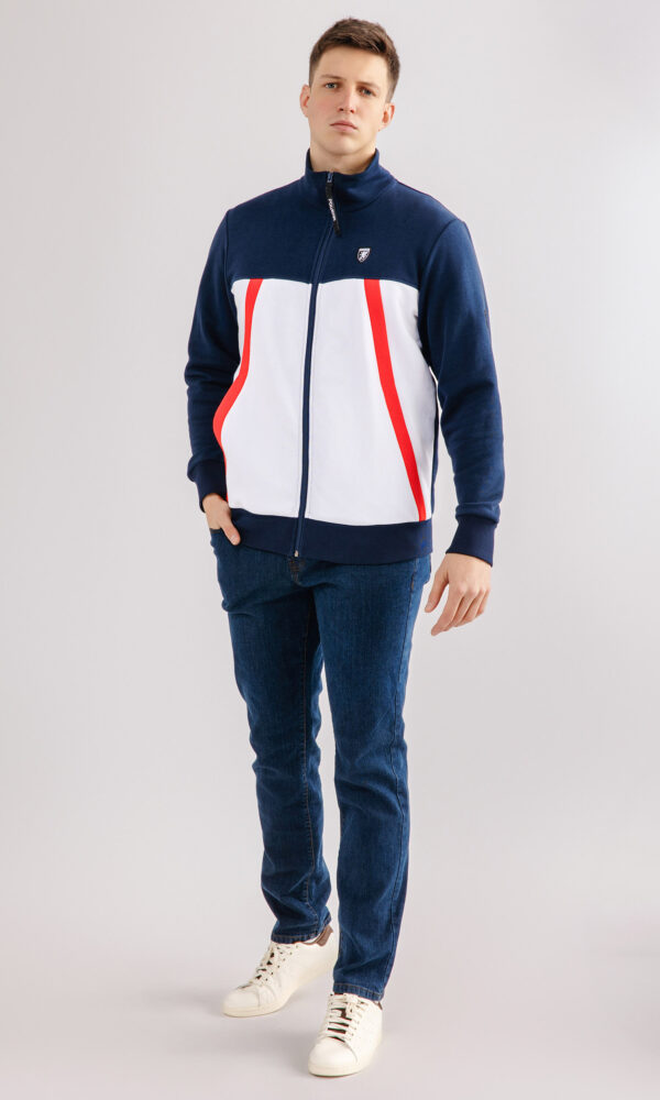Alternative view of Bluza "Collar" Red/White/Blue