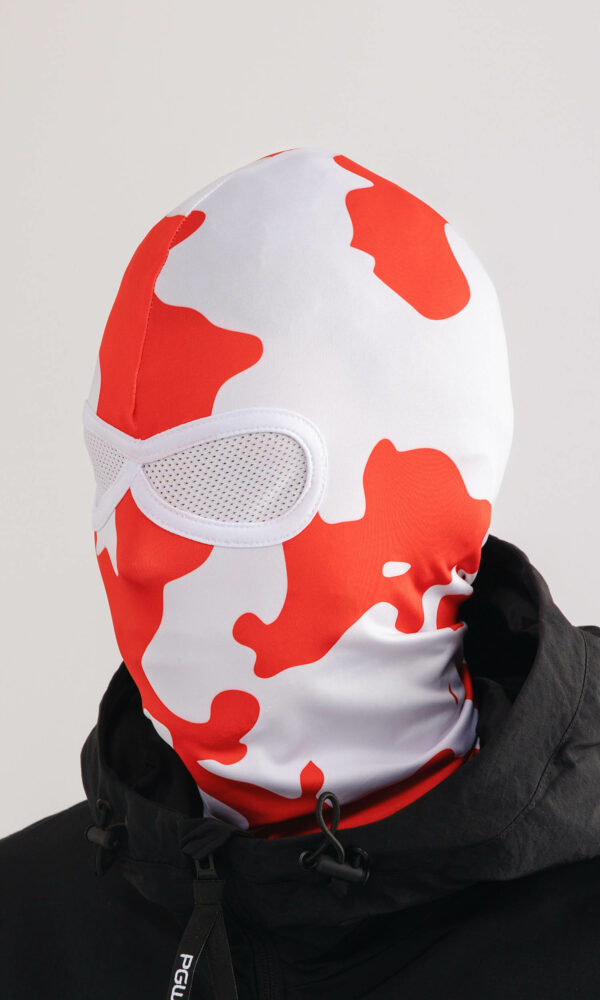 Alternative view of Balaclava "Camouflage" Red/White