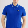 Poloshirt "David" Royal/Weiß