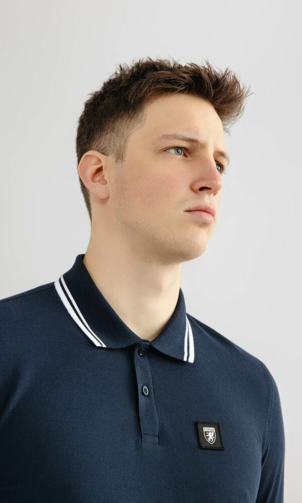 Alternative view of Poloshirt "David" Navy/Weiß