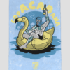 Beach Towel "Flamingo" Blue