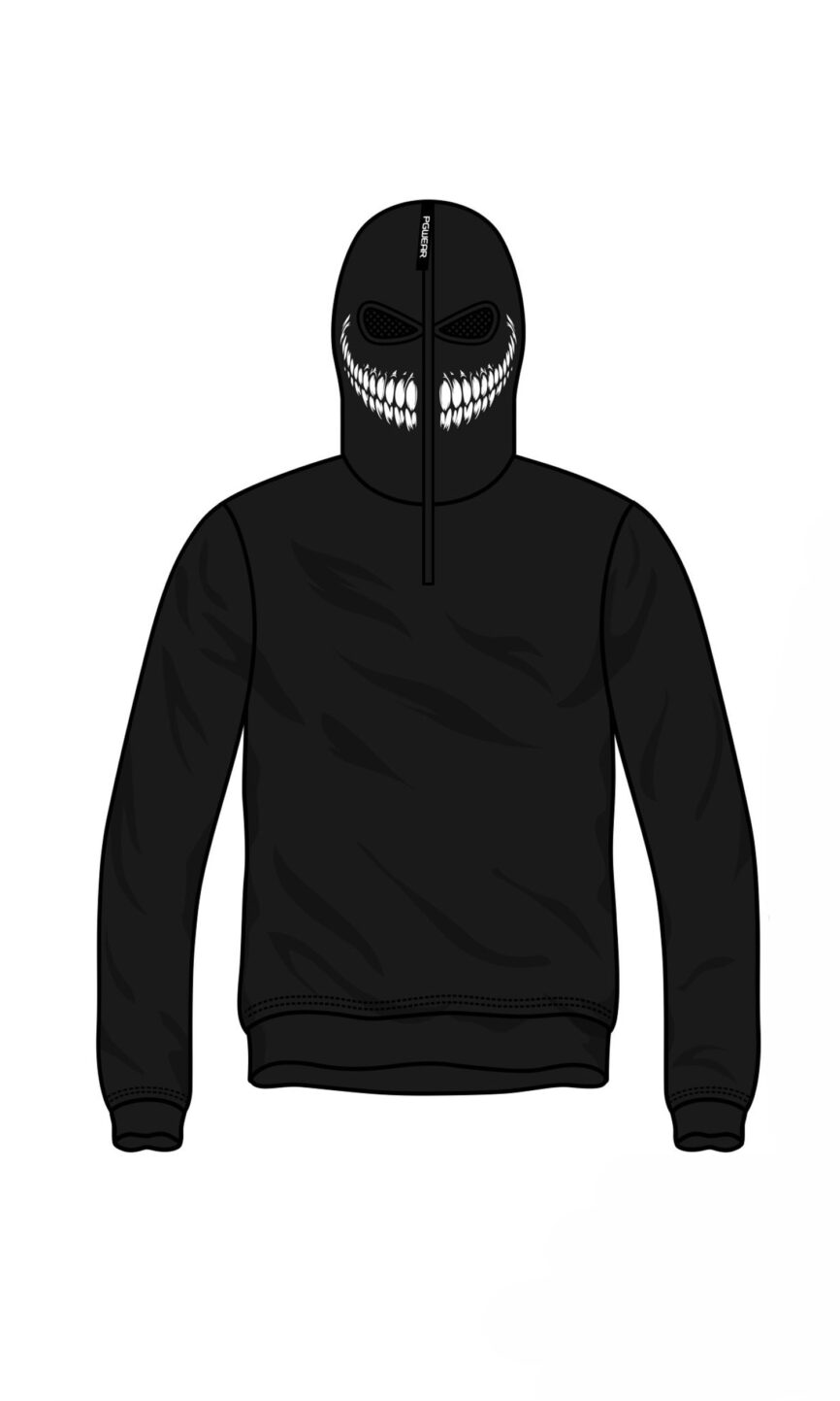 Kapuzenpullover "Visitor" Schwarz