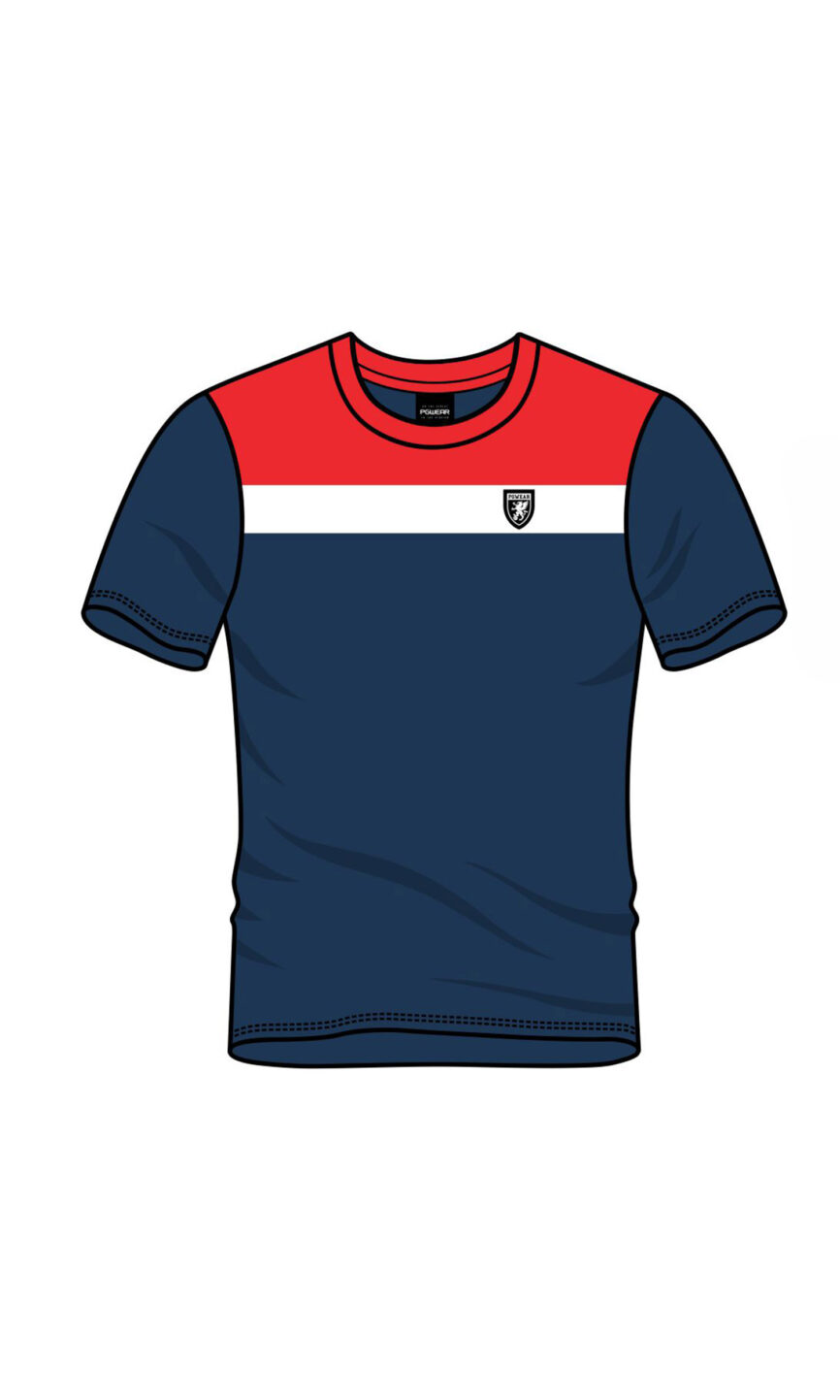 T-shirt "Quintessence" Navy Weiß/Rot