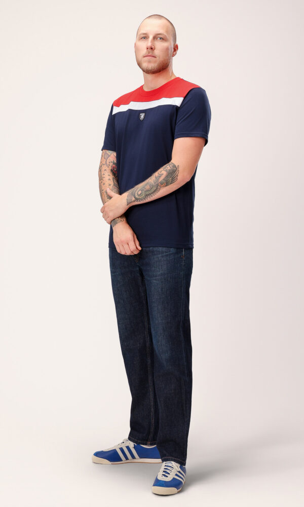 Alternative view of T-shirt "Quintessence" Navy Weiß/Rot