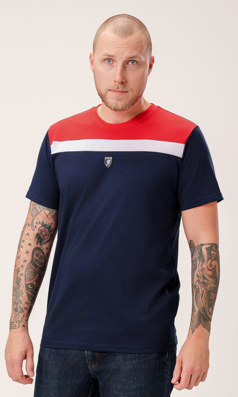T-shirt "Quintessence" Navy Weiß/Rot