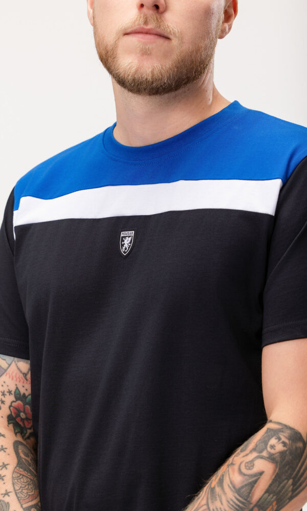 Alternative view of T-shirt "Quintessence" Black Blue/White