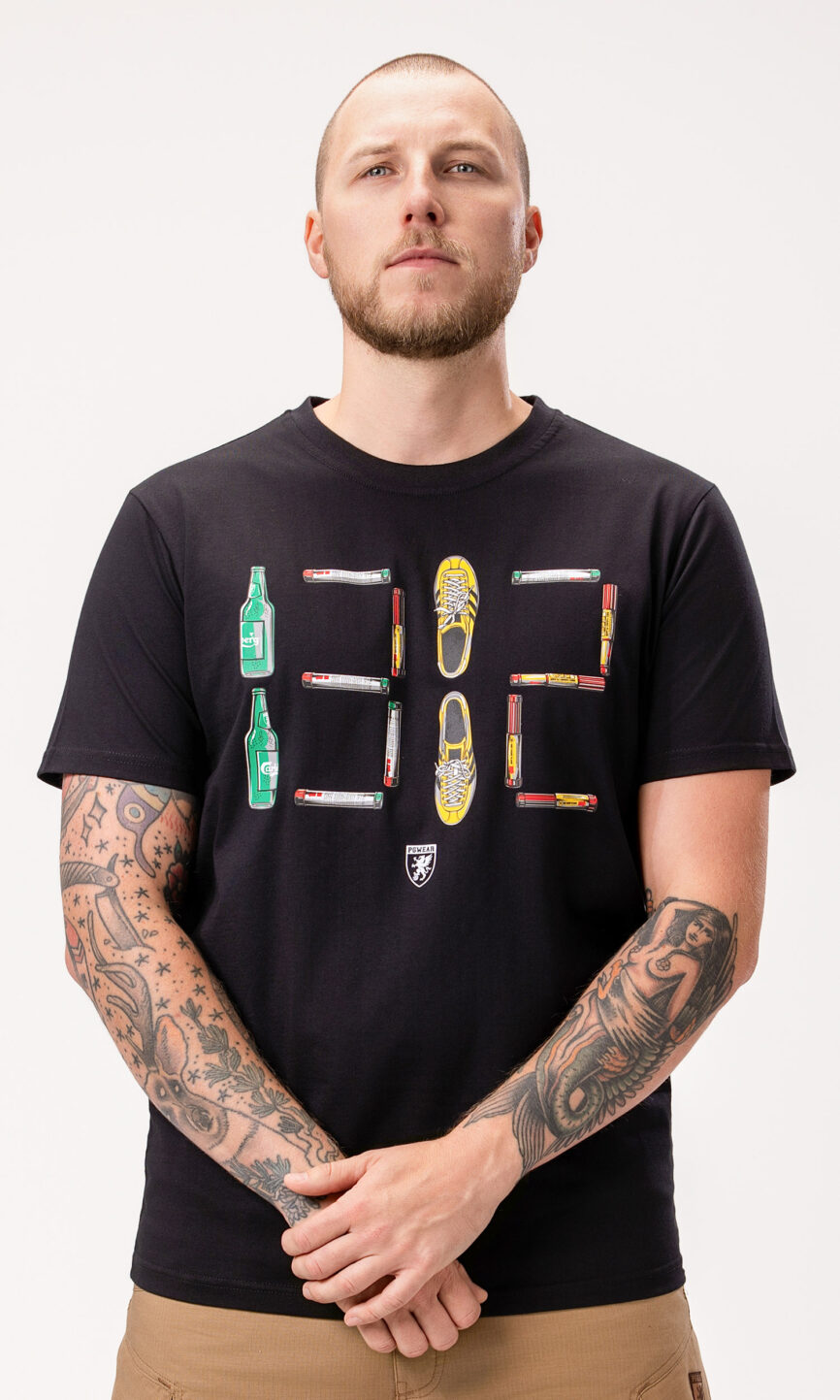 T-shirt "Jigsaw Puzzles" Schwarz