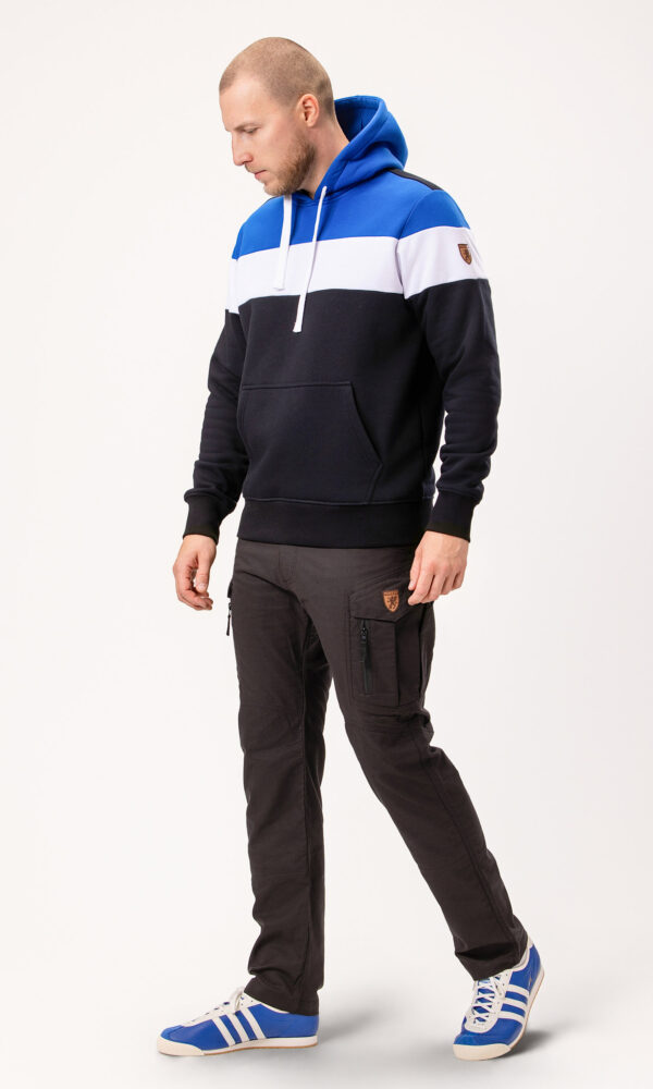 Alternative view of Bluza "Trio" Black Blue/White