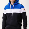 Kapuzenpullover "Trio" Schwarz Blau/Weiß