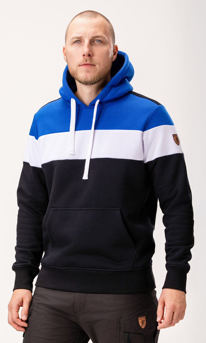 Bluza "Trio" Black Blue/White