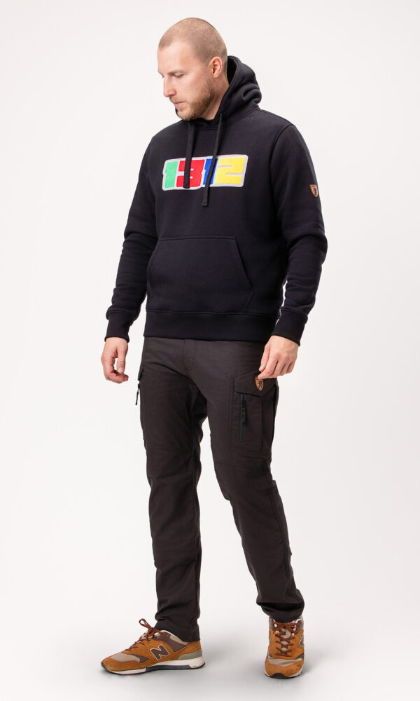 Alternative view of Bluza z kominiarką "Applique" Black
