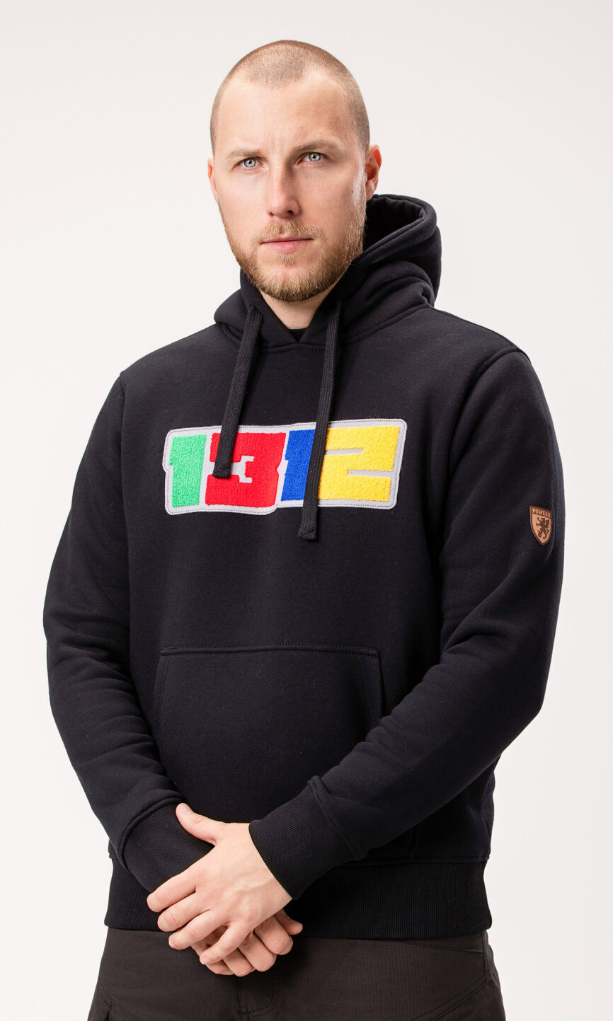 Full Face Kapuzenpullover "Applique" Schwarz