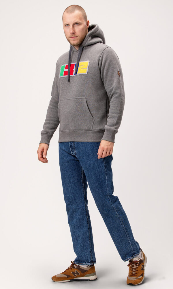 Alternative view of Bluza z kominiarką "Applique" Grey