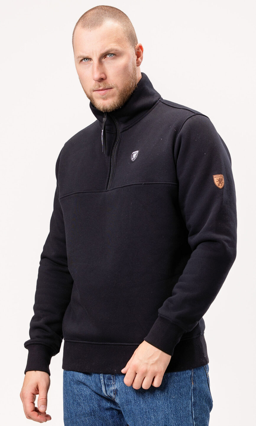Bluza 1/4 Zipper "Teddy" Black
