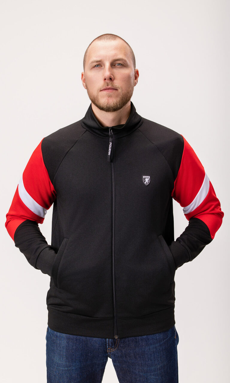 Track Top „Messina“ Schwarz Rot/Weiß