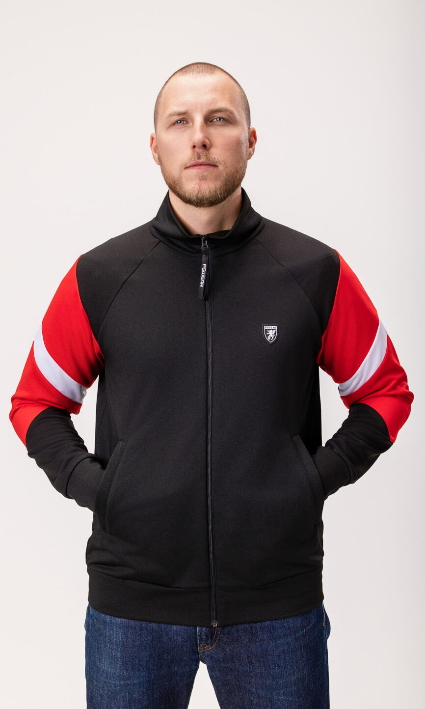 Track Top „Messina“ Schwarz Rot/Weiß