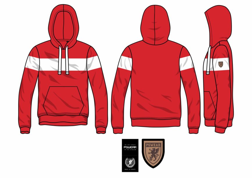 Sweatshirt "Trio" Red/White