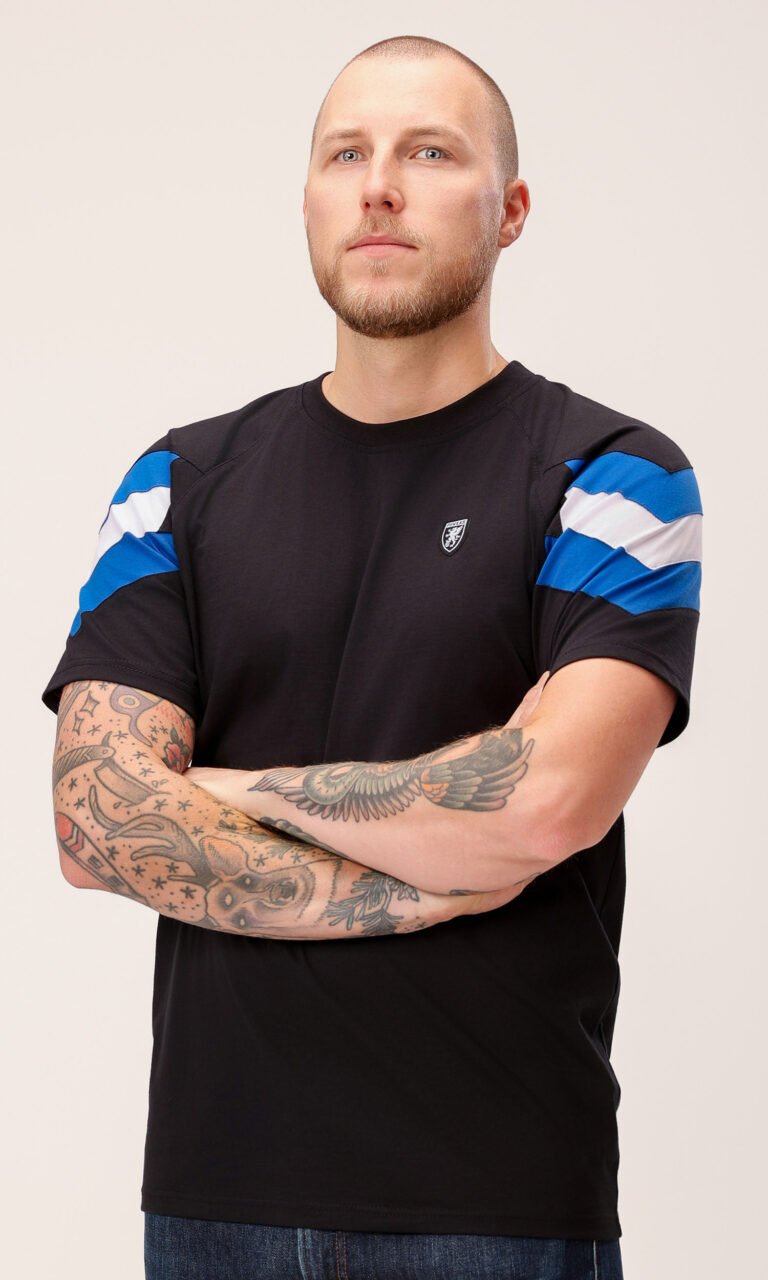 T-shirt "VIP" Black White/Blue