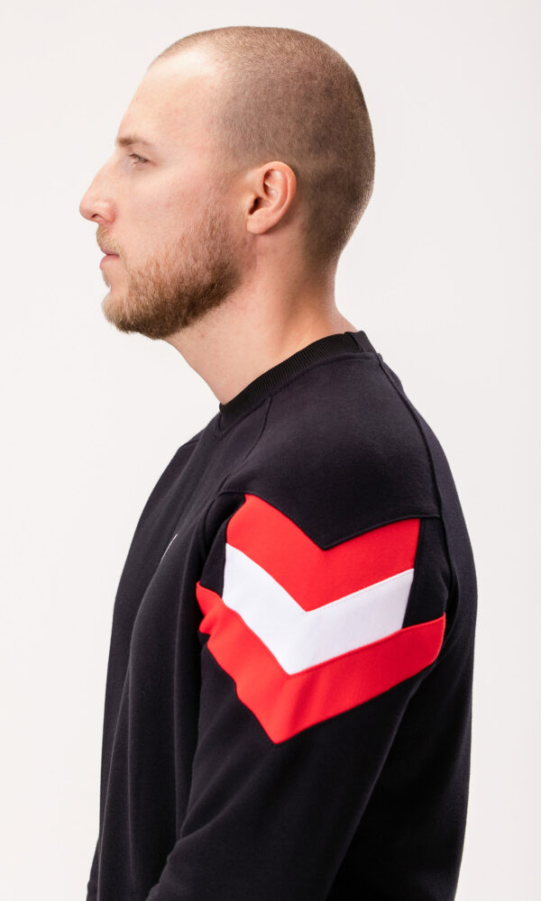 Alternative view of Sweatshirt "Bat" Black White/Red