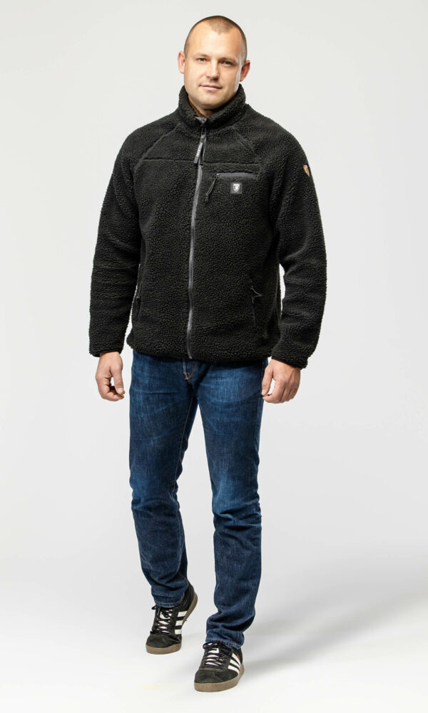 Alternative view of Fleece Jacket "Sherpa" Black