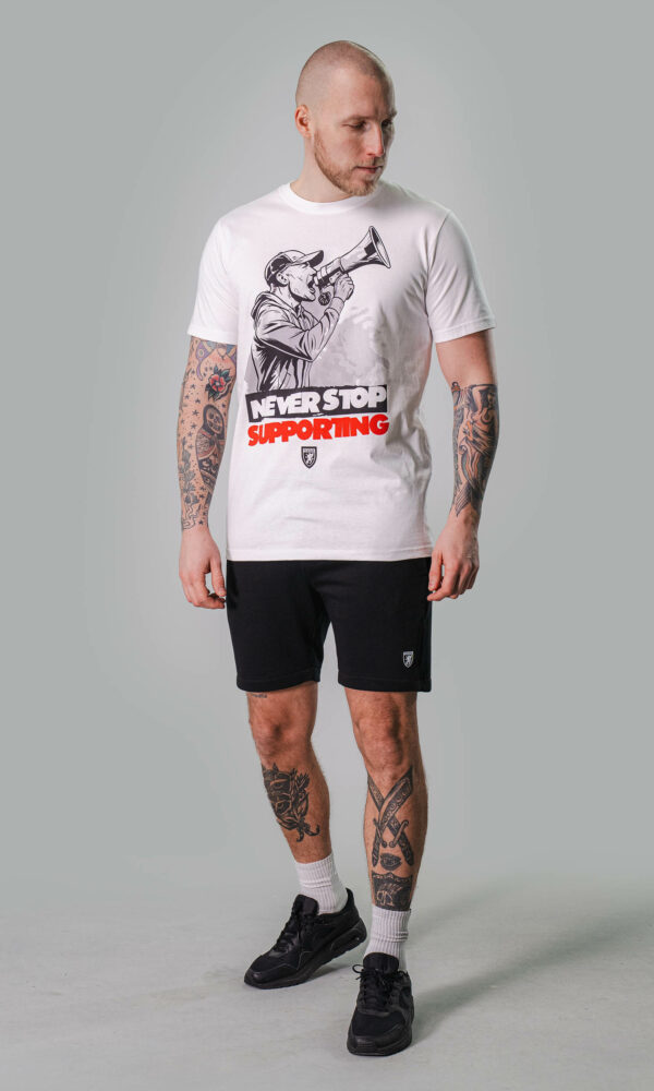 Alternative view of T-shirt "Never Stop" White