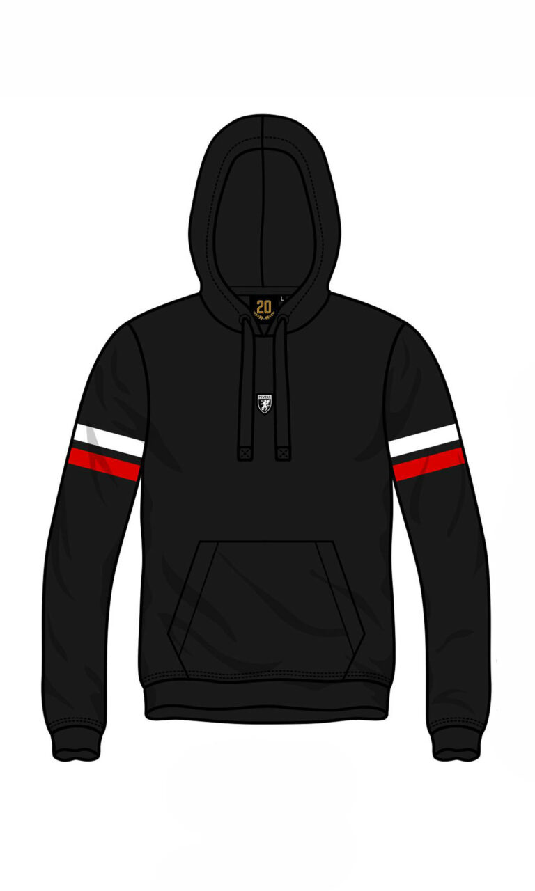 Hoodie "Our Ground" Red/White
