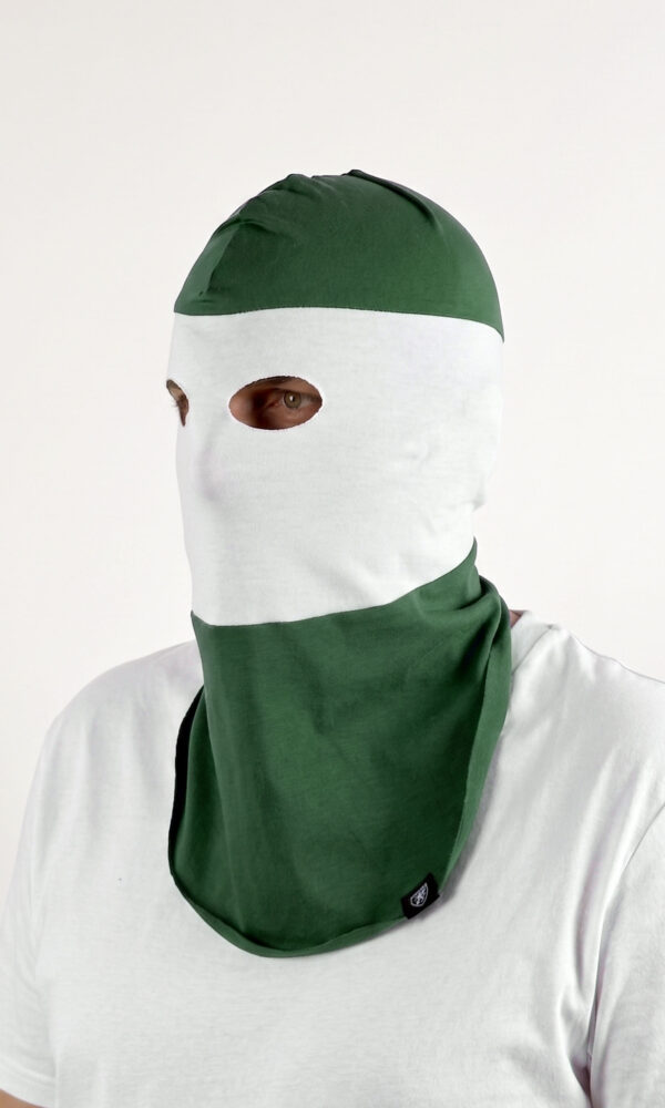 Alternative view of Balaclava „Storm Shield” Green/White/Green